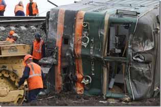 Причиной крушения поездов под Челябинском могла стать поломка тормозов в одном из составов